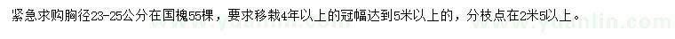 求購胸徑23-25國槐