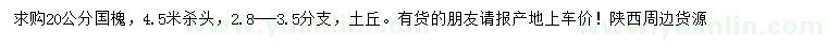 求購20公分國槐
