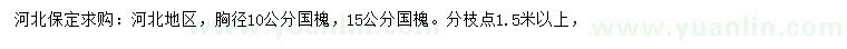 求購胸徑10、15公分國槐