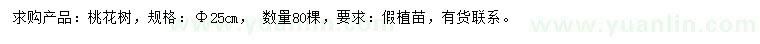 求購25公分桃花樹