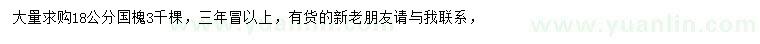 求購18公分國槐