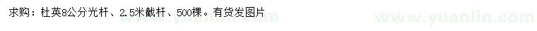 求購8公分杜英