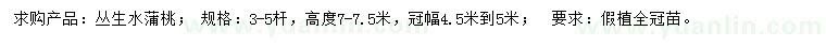 求購(gòu)高7-7.5米叢生水蒲桃