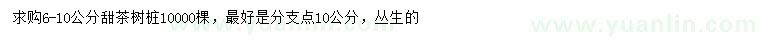 求購(gòu)6-10公分甜茶樹樁