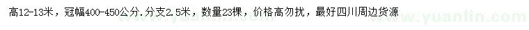 求購40公分銀杏