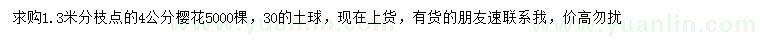 求購4公分櫻花