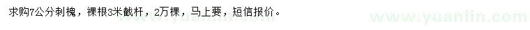 求購(gòu)7公分刺槐