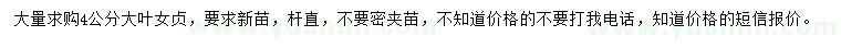 求購4公分大葉女貞