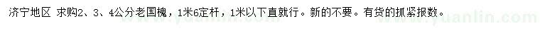 求購2、3、4公分老國槐
