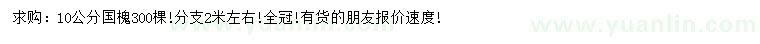 求購10公分國槐