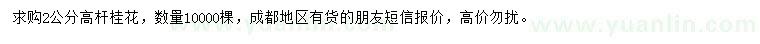 求購2公分高桿桂花