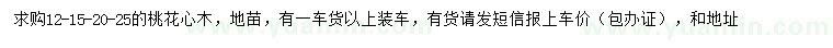 求購12-25公分桃花心木地苗