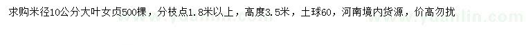 求購(gòu)米徑10公分大葉女貞