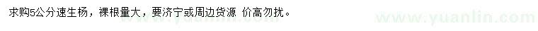 求購5公分速生楊