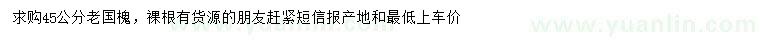 求購45公分老國槐