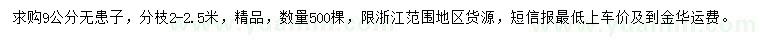 求購(gòu)9公分無(wú)患子