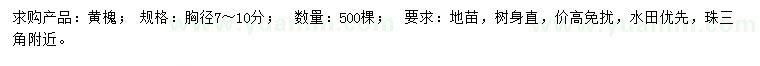 求購(gòu)胸徑7-10公分黃槐