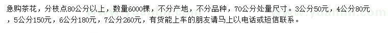 求購(gòu)70公分量3、4、5、6、7公分茶花