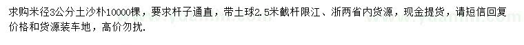求購(gòu)米徑3公分土沙樸