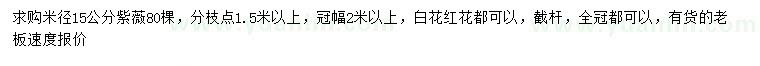 求購米徑15公分紫薇