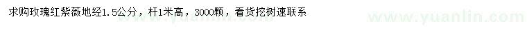 求購(gòu)地徑1.5公分玫瑰紅紫薇