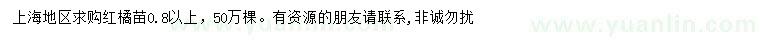 求購0.8公分以上紅橘苗