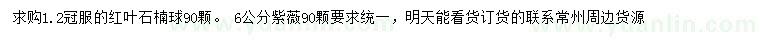 求購冠幅1.2米紅葉石楠球