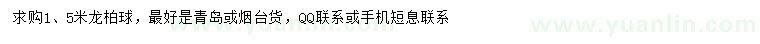 求購(gòu)1、5米龍柏球