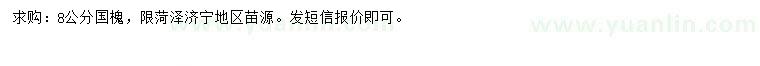求購8公分國槐