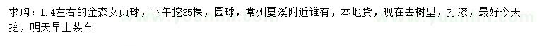 求購1.4米左右金森女貞球