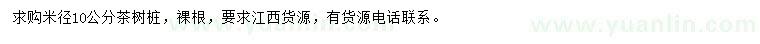 求購米徑10公分茶樹樁