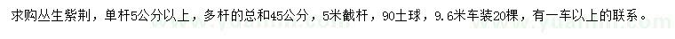 求購45公分叢生紫荊