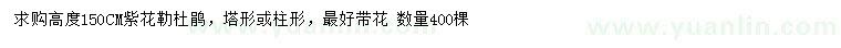 求購(gòu)高150公分紫花勒杜鵑