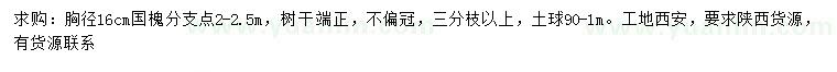 求購胸徑16公分國槐