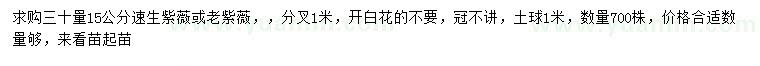 求購(gòu)30量15公分速生紫薇、老紫薇