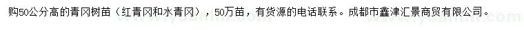 求購(gòu)高50公分青岡樹苗（紅青岡、水青岡）