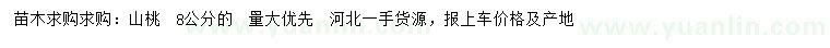 求購(gòu)8公分山桃