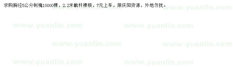 求購(gòu)胸徑5公分刺槐