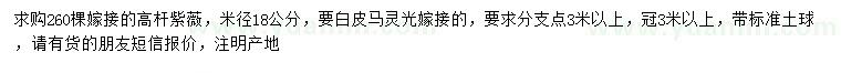 求購米徑18公分高桿紫薇