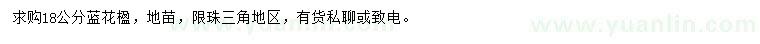 求購(gòu)18公分藍(lán)花楹