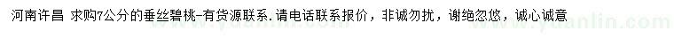 求購7公分垂絲碧桃
