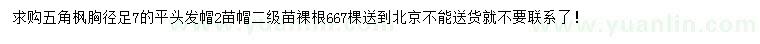 求購(gòu)五角楓