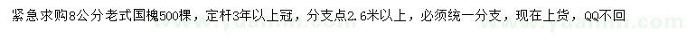求購8公分老式國槐