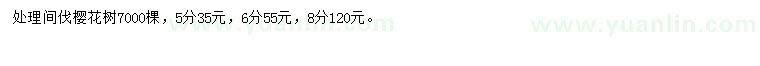 求購5-9公分櫻花