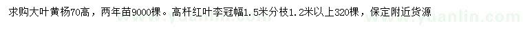 求購(gòu)高70公分大葉黃楊