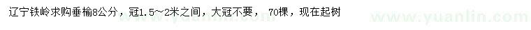 求購8公分垂榆