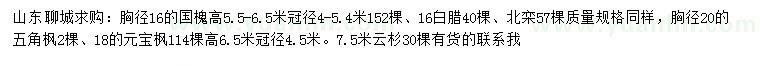 求購國槐、白臘、北欒等