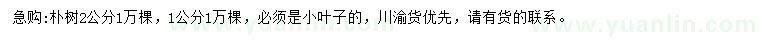 求購1、2公分樸樹