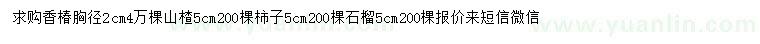 求購(gòu)香椿、山楂、柿子等