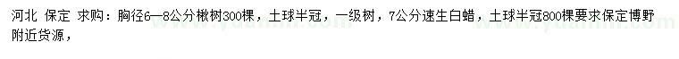 求購胸徑6-8公分楸樹、7公分速生白蠟